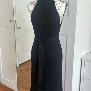 Missoni Black Halter Sheath Midi Dress